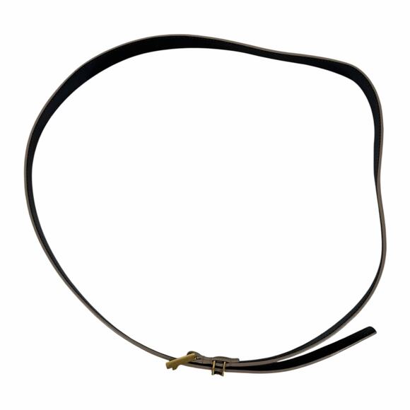 Saint Laurent Cassandre Logo Belt Square Buckle Leather Beige Size 90/36 main image 9